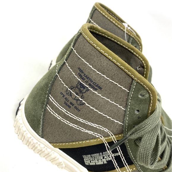 VANS SK8-HI GYM ISSUE World Code Green Canvas Suede Women’s Sneakers VN0A5JIUA06 - Picture 5 of 9